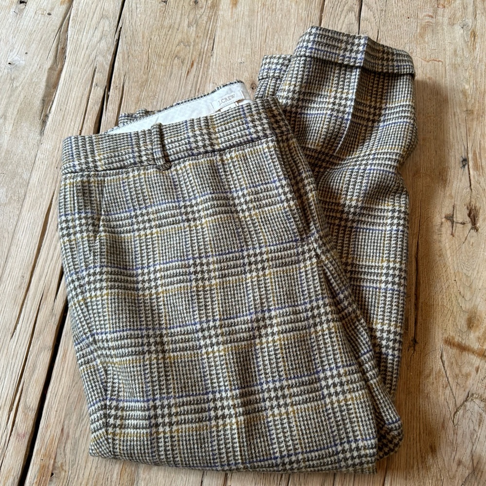 Jcrew Wool Plaid Pants
